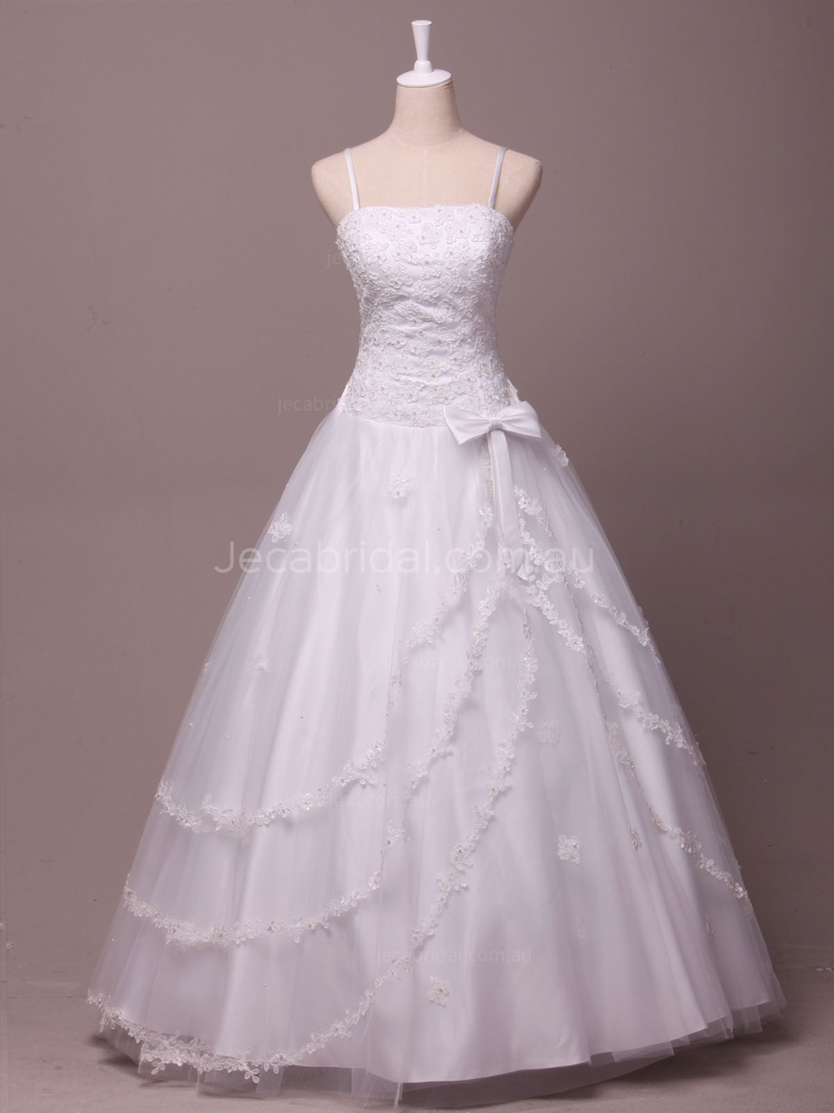 Spaghetti Strap Tulle Wedding Dress
 Spaghetti Straps Tulle Wedding Dress Norah