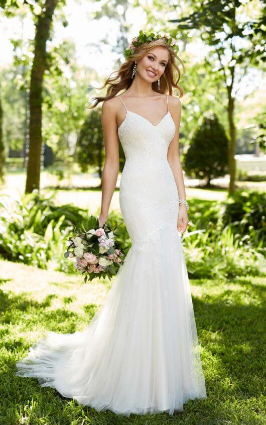 Spaghetti Strap Wedding Dresses
 y Lace Spaghetti Strap Wedding Dress