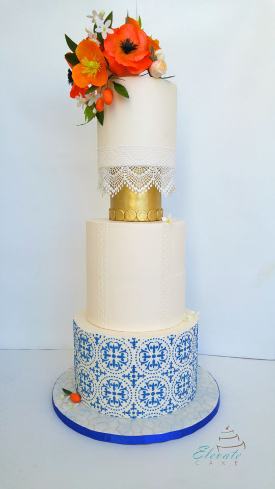 Spain Wedding Cakes
 Spanish Inspired Wedding Cake cake by Elevatecake