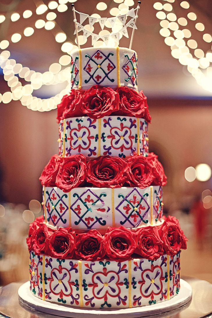 Spanish Wedding Cakes
 A Colorful Spanish Themed Wedding at Dayton Art Institute