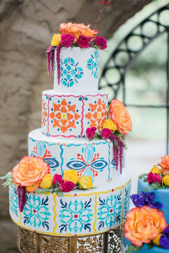 Spanish Wedding Cakes
 Romantic & Colorful Spanish Style Wedding Inspiration