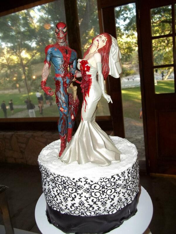 Spiderman Wedding Cakes
 Spiderman Wedding Cake Topper blomwedding