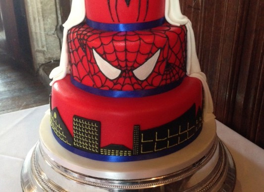 Spiderman Wedding Cakes
 Hidden Spiderman Wedding Cake