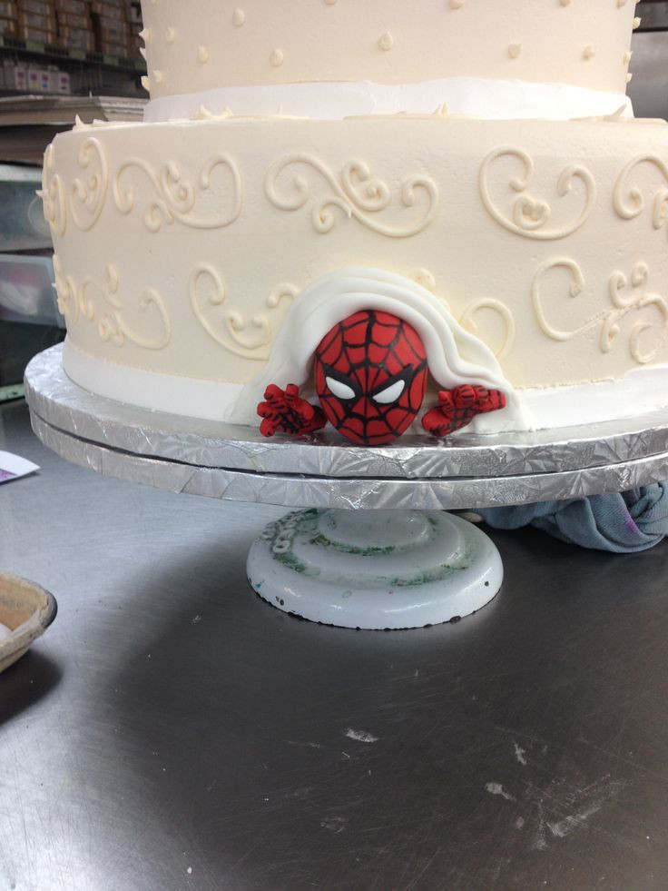 Spiderman Wedding Cakes
 17 Best images about Lace bows & cake on Pinterest