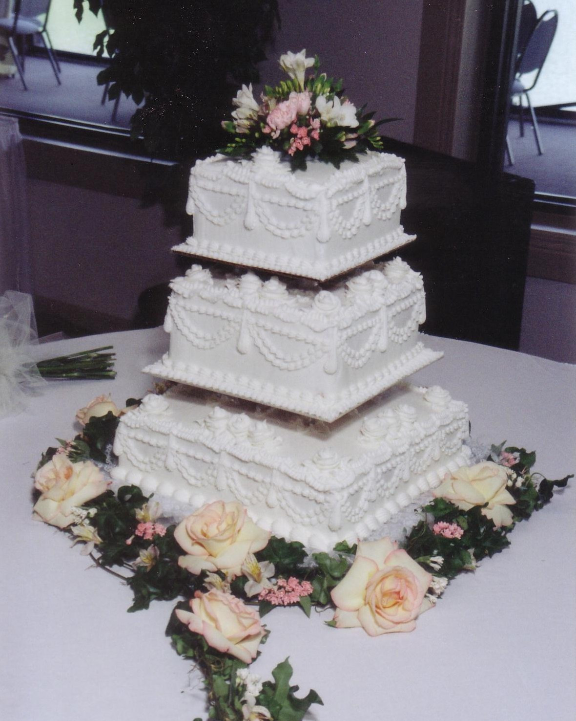 Square Tiered Wedding Cakes
 Square Wedding Cakes Taylor s Bakery