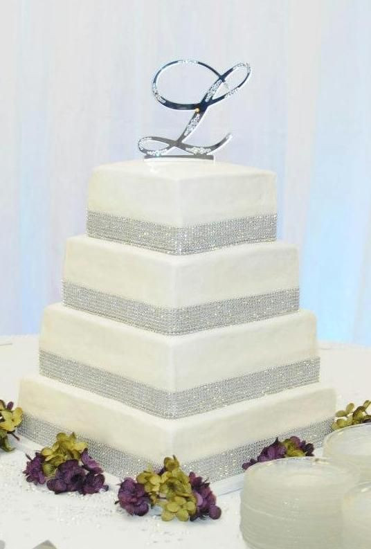 Square Tiered Wedding Cakes
 Wedding Cake Ideas 4 Tier Square Wedding Cake with