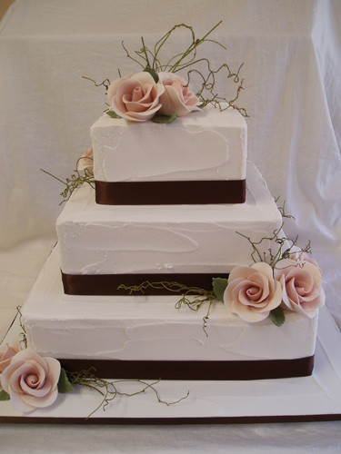 Square Wedding Cakes Pictures
 3 Tier square wedding cakes white style Wedding Ideas