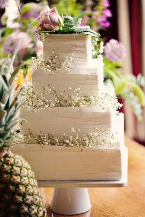 Square Wedding Cakes
 53 Square Wedding Cakes That Wow