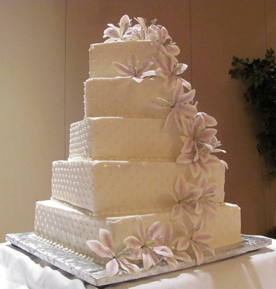 Square Wedding Cakes
 5 Tier Square Wedding Cake CakeCentral
