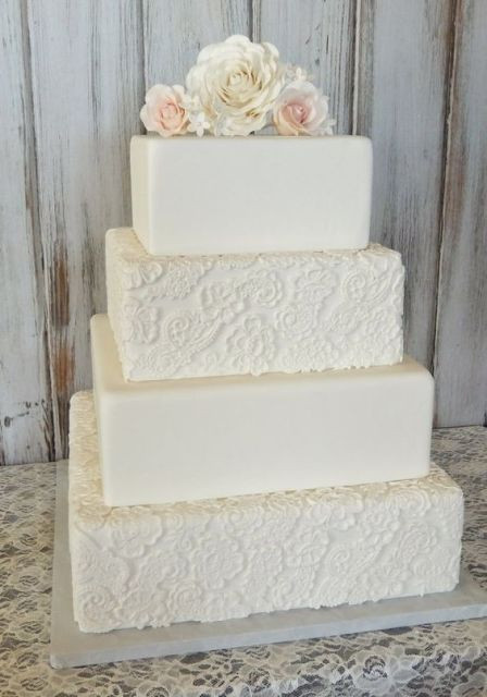 Square Wedding Cakes
 30 Gorgeous Square Wedding Cake Ideas Weddingomania