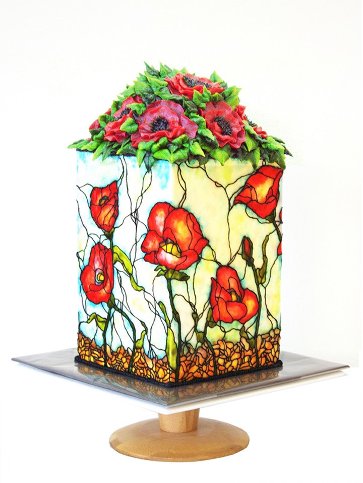 Stained Glass Wedding Cakes
 Signature Stained Glass Wedding Cakes from Queen of Hearts