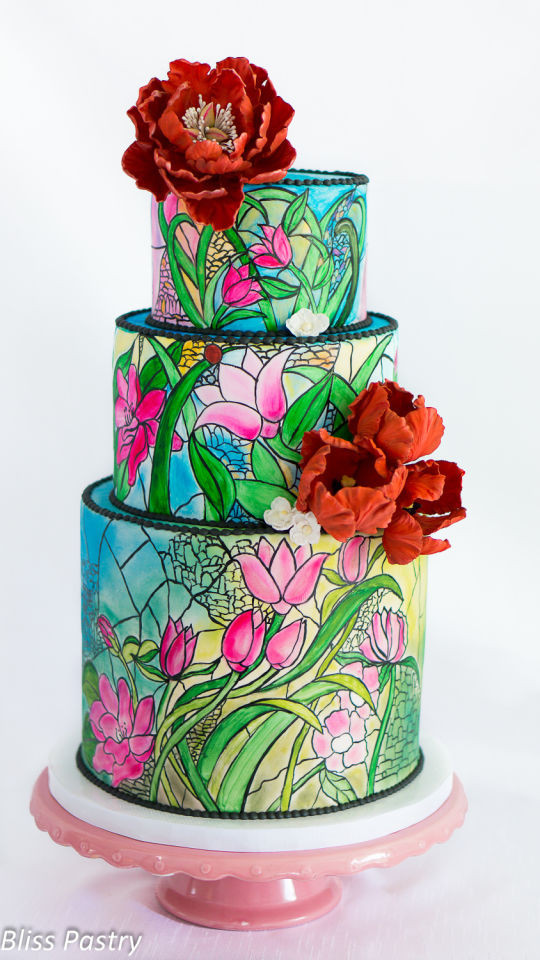 Stained Glass Wedding Cakes
 Stained Glass Wedding Cake Cake by Bliss Pastry CakesDecor