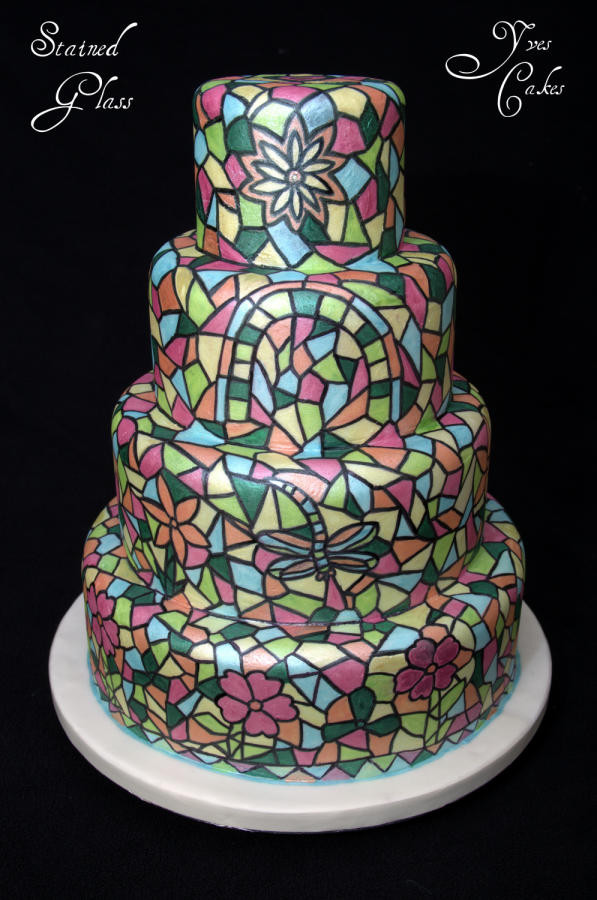 Stained Glass Wedding Cakes
 Stained Glass Wedding cake Cake by Yve s Cakes CakesDecor