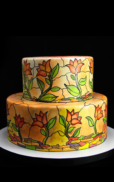 Stained Glass Wedding Cakes
 Luxury Custom Cakes Butterfly Bake Shop in New York