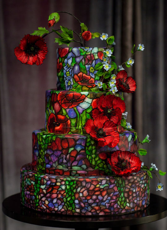 Stained Glass Wedding Cakes
 Stained Glass Wedding Cake cake by Alex Narramore The