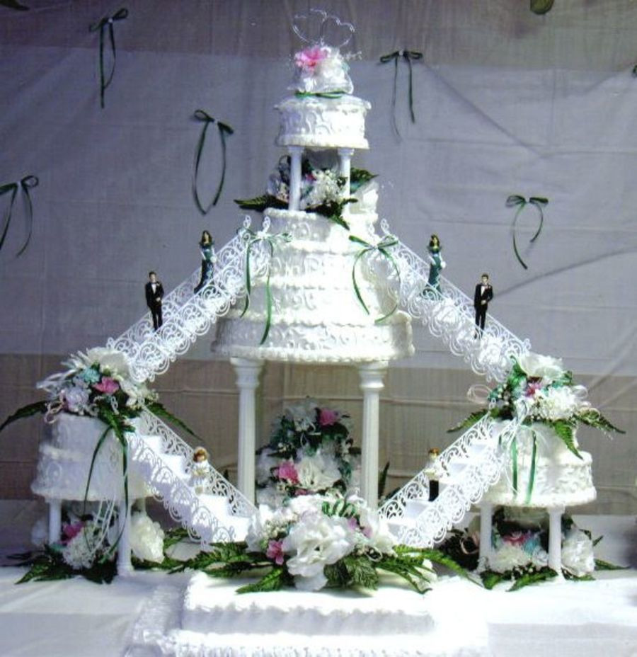 Staircase Wedding Cakes
 Double Staircase Cake CakeCentral