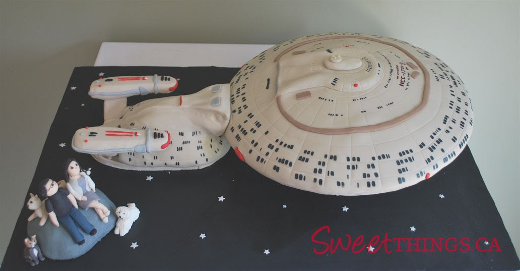 Star Trek Wedding Cakes
 SweetThings Star Trek Cake Starship Enterprise Cake