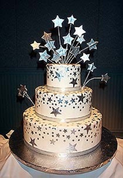 Star Wedding Cakes
 Star Themed Wedding Cake Idea Fondant Cake