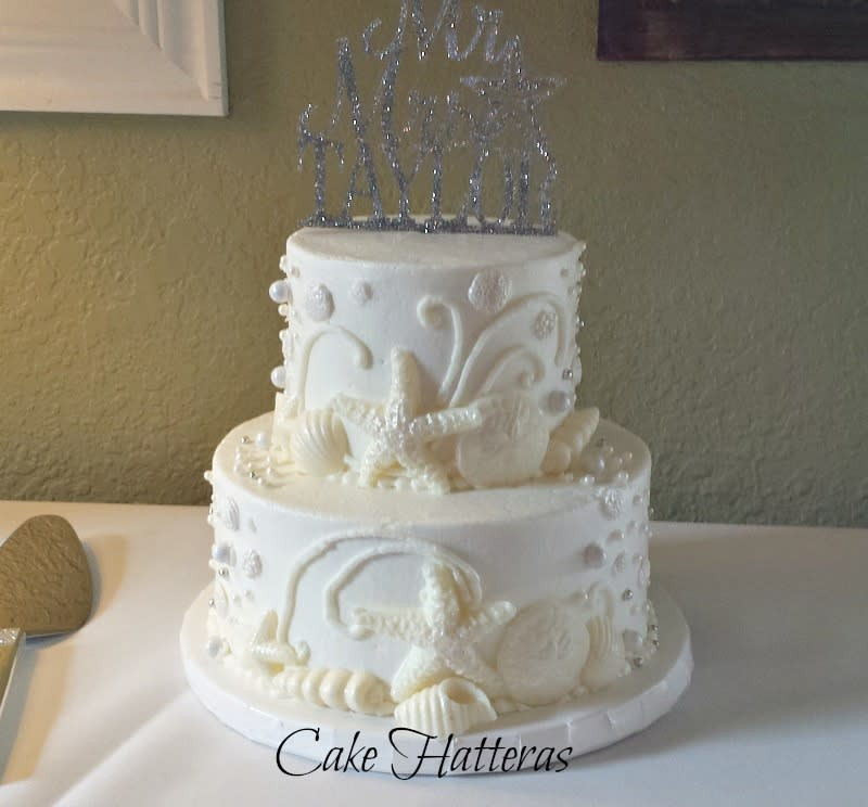 Starfish Wedding Cakes
 Starfish and Pearl Wedding Cake cake by Donna Tokazowski