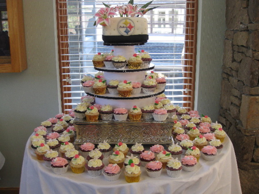 Steeler Wedding Cakes
 Pittsburgh Steelers Wedding Cake & Cupcakes CakeCentral