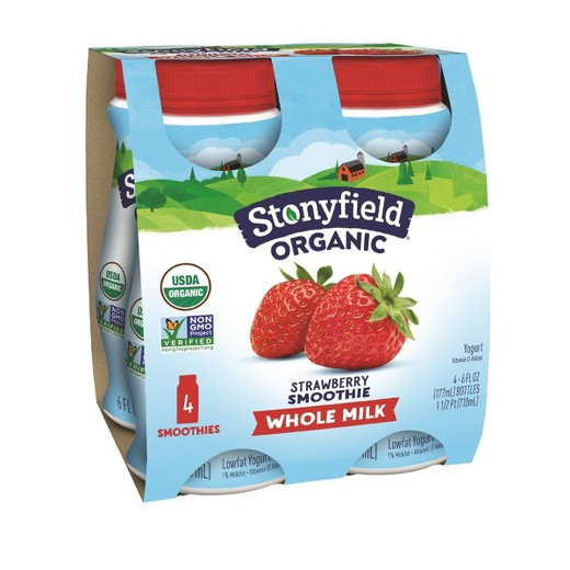 Stonyfield Organic Smoothies
 Stonyfield Organic Strawberry Smoothie 6oz Tar