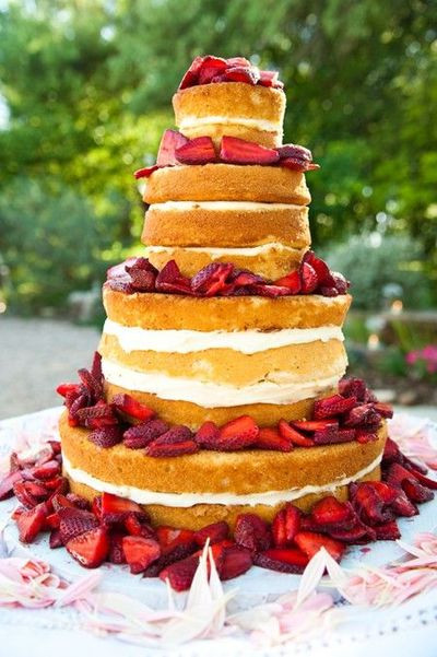 Strawberry Shortcake Wedding Cake
 Strawberry shortcake wedding cake without icing on the