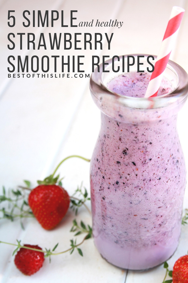 Strawberry Smoothie Recipes Healthy
 Simple Strawberry Smoothies Recipe — Dishmaps
