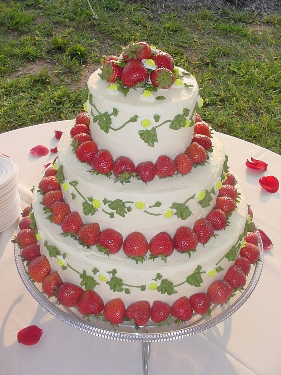 Strawberry Wedding Cake Recipe
 Strawberry Wedding Cake CakeCentral