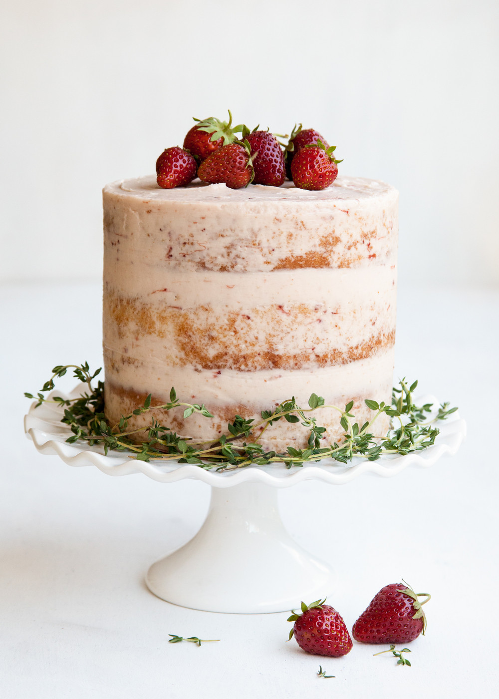 Strawberry Wedding Cake Recipes
 Strawberry Thyme Cake — Style Sweet CA