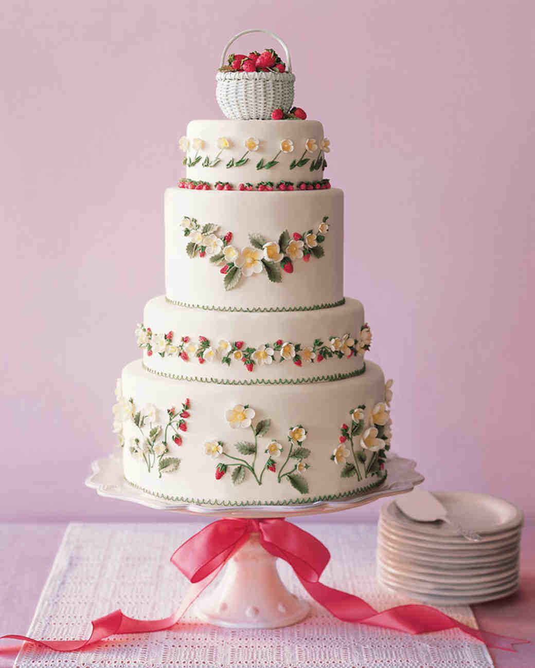 Strawberry Wedding Cake
 45 Wedding Cakes With Sugar Flowers That Look Stunningly