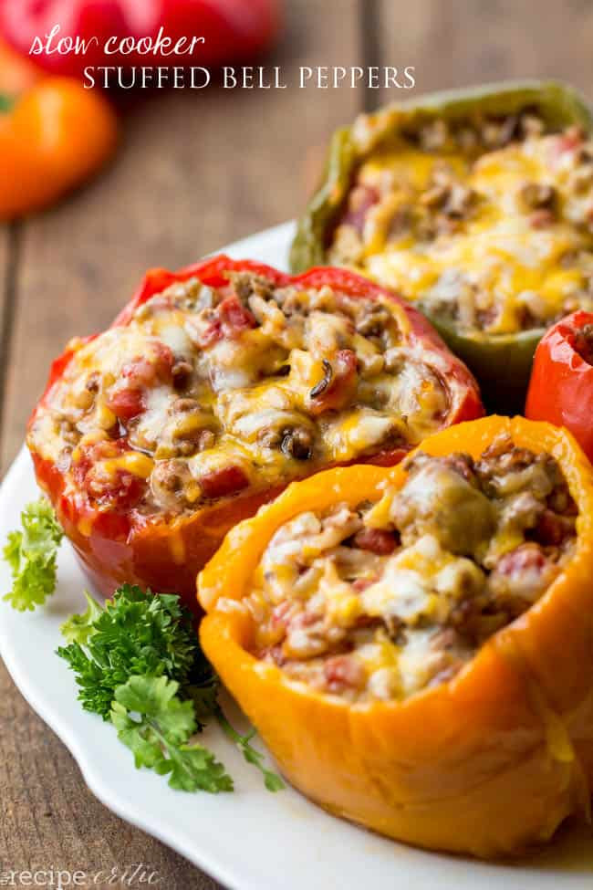 Stuffed Bell Peppers Healthy
 Hearty Healthy Crock Pot Meals For The Busy Cowgirl