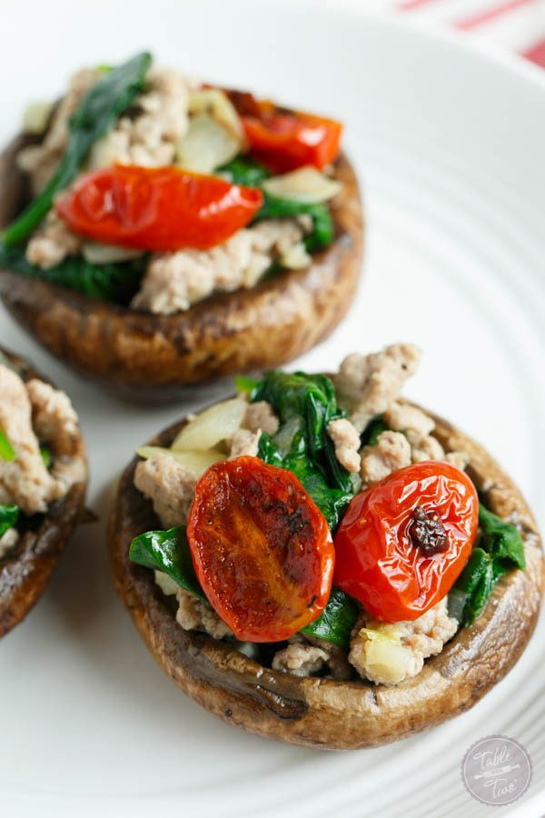 Stuffed Mushrooms Healthy
 Ground Turkey and Spinach Stuffed Mushrooms Table for Two