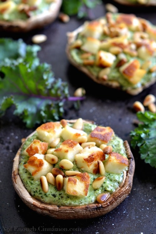 Stuffed Portabella Mushrooms Healthy
 Stuffed Portobello Mushrooms with Ricotta Pesto and