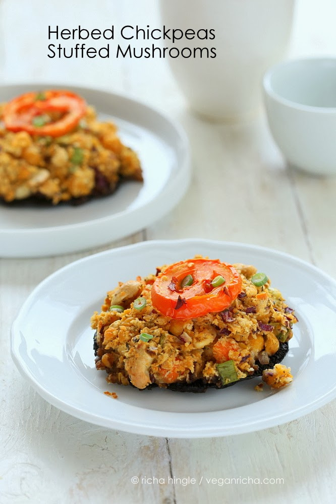 Stuffed Portabella Mushrooms Healthy
 Portabella Mushrooms stuffed with Herbed Chickpeas Vegan