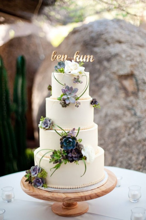 Succulent Wedding Cakes
 The Hottest 2015 Wedding Trend 42 Succulent Wedding Cakes