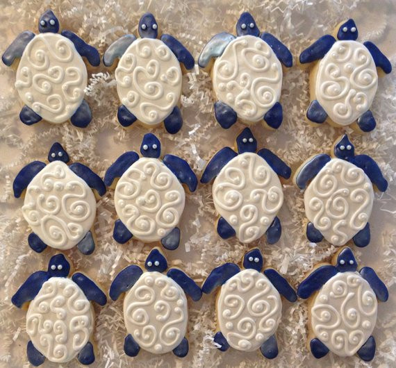 Sugar Cookies Wedding Favors
 Sea Turtle Wedding Favor Sugar Cookie