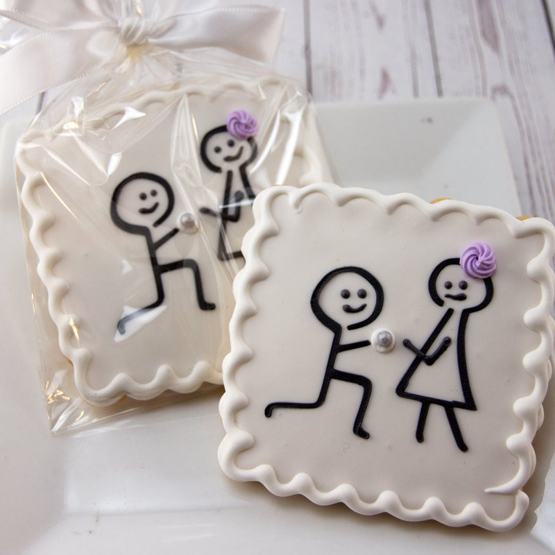 Sugar Cookies Wedding Favors
 Engagement Cookies Wedding Cookies Stick Figure 12