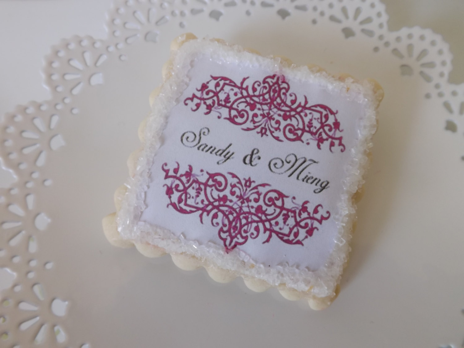 Sugar Cookies Wedding Favors
 Sugar Cookie Wedding Favors Personalized Bridal Shower Favors