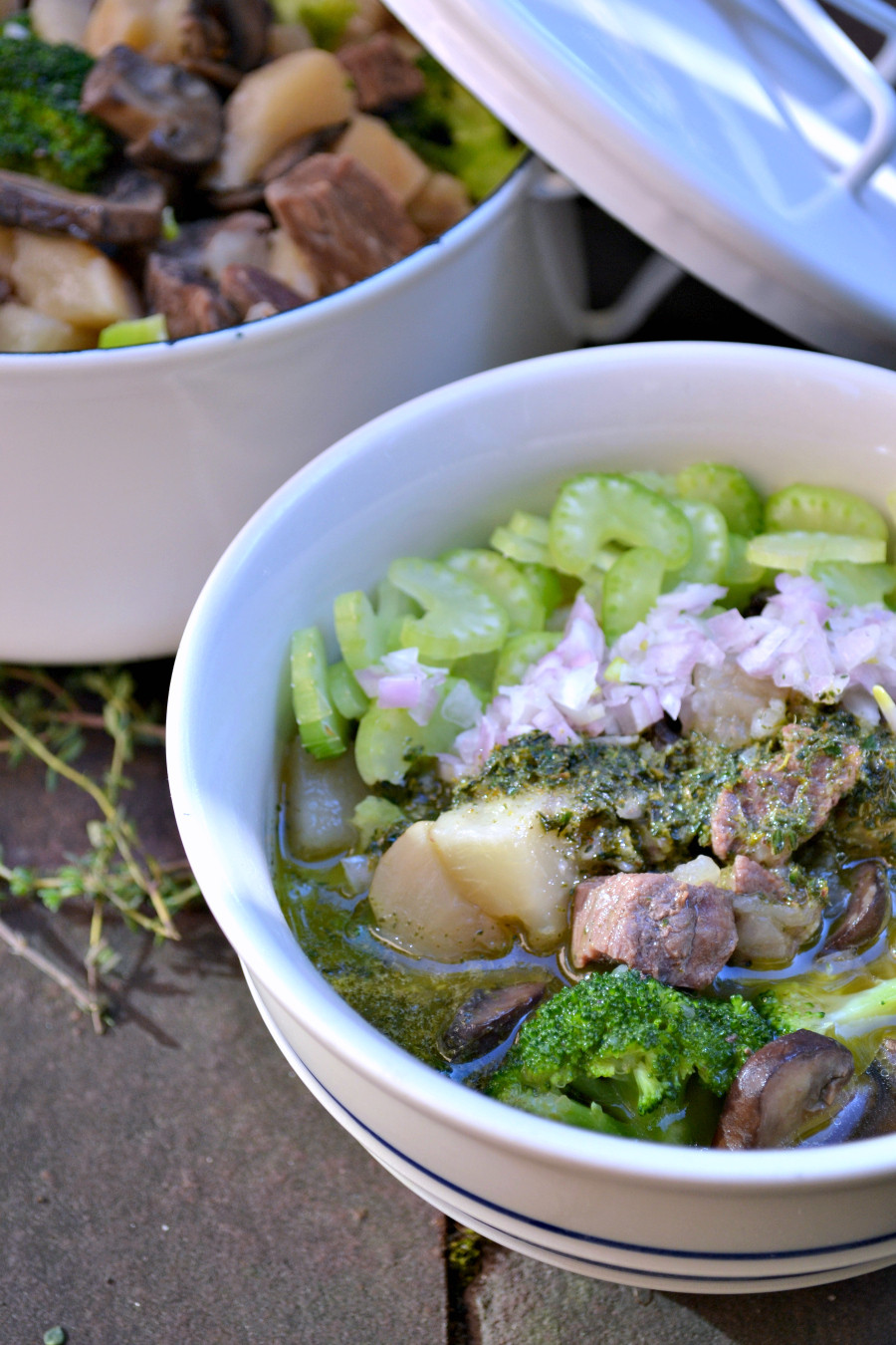 Summer Beef Stew
 Summer Beef Stew with Chilled Thyme Pesto Autoimmune