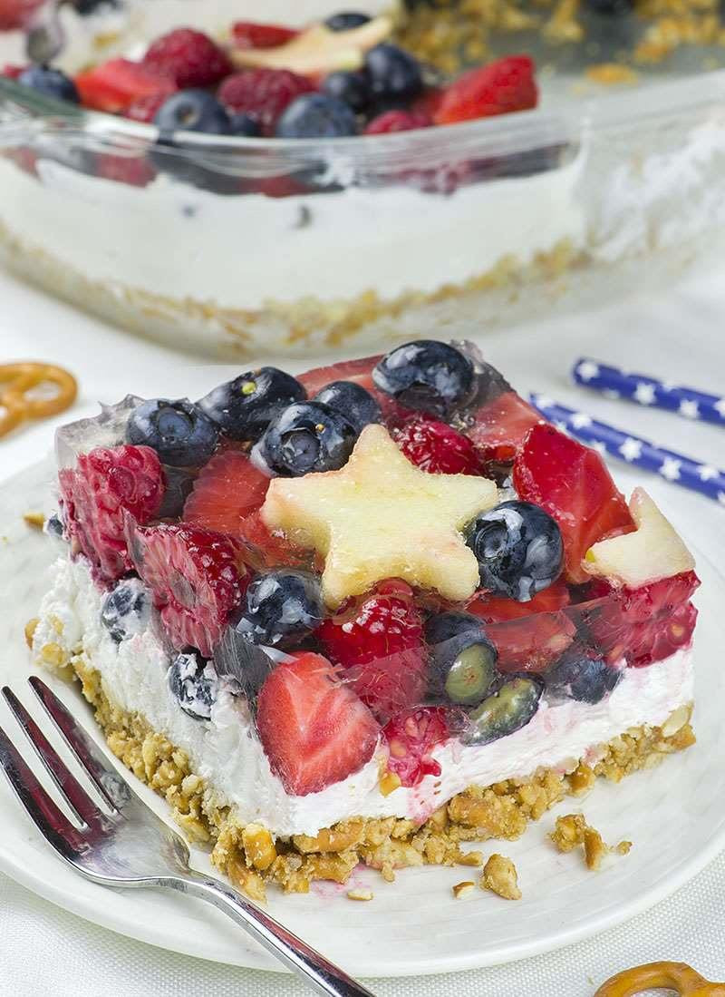 Summer Berry Desserts
 No Bake Summer Berry Pretzel Salad OMG Chocolate Desserts