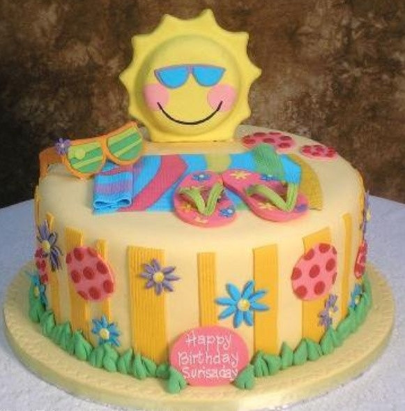 Summer Birthday Cake Ideas
 Fondant Summer Cake Pinterest