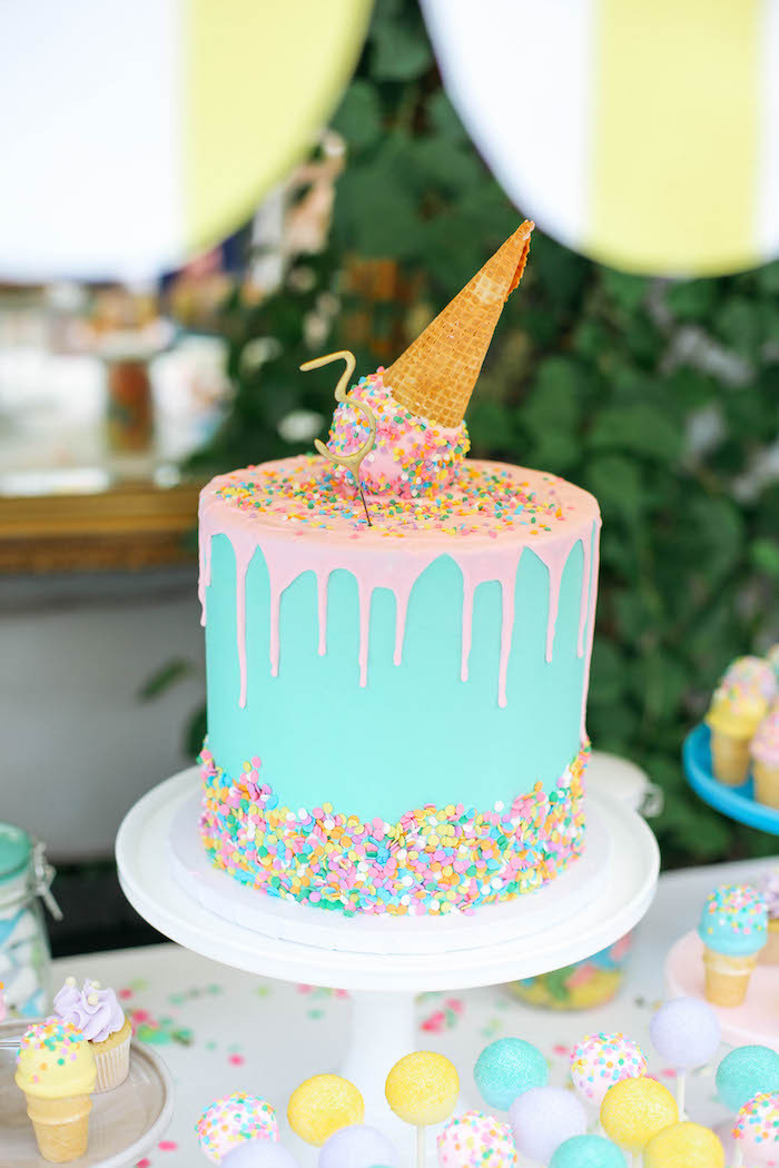Summer Birthday Cake
 Roundup of the BEST Summer Cakes Tutorials and Ideas