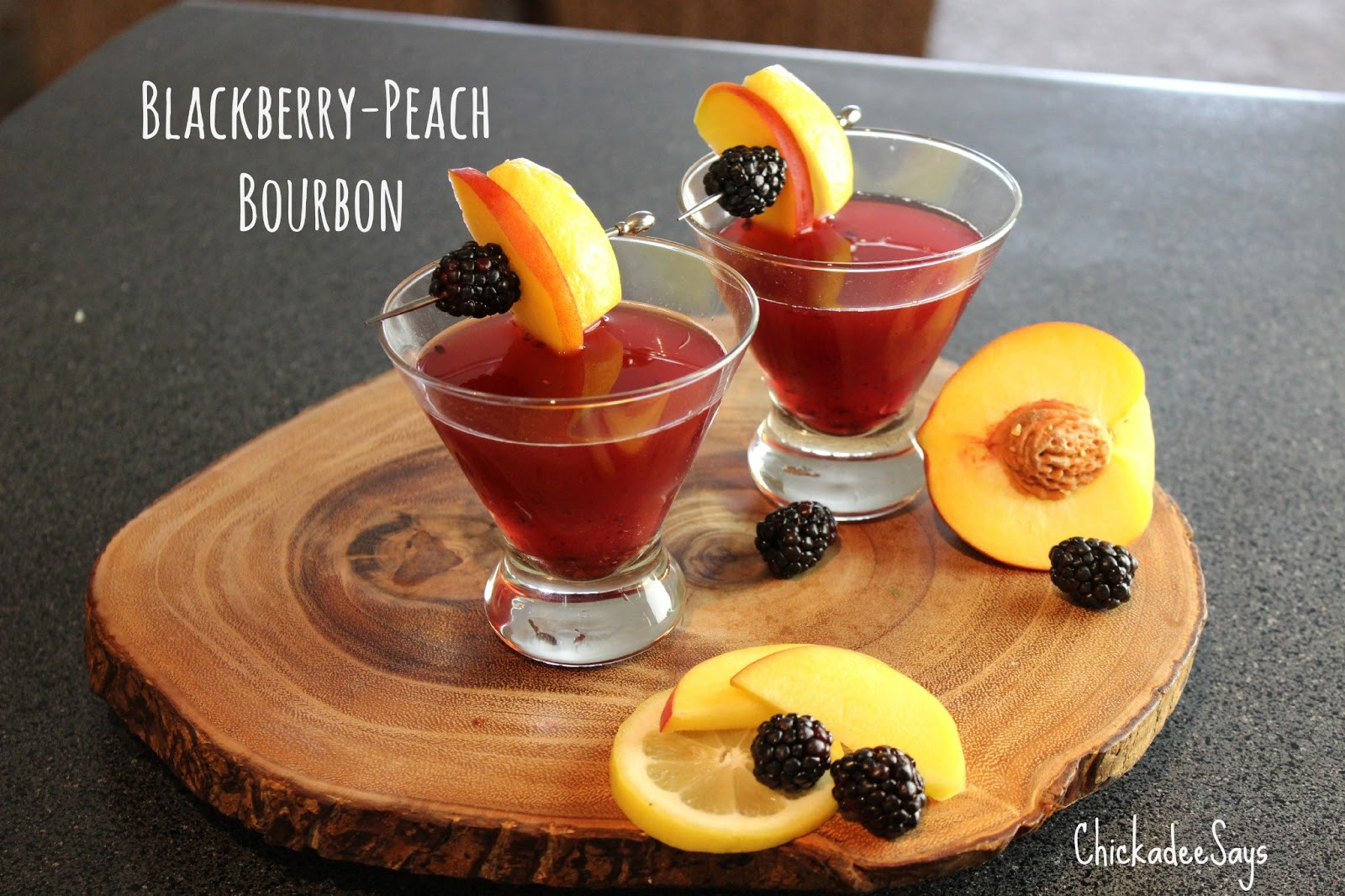 Summer Bourbon Drinks
 Summer Drink Series Blackberry Peach Bourbon Spritzer