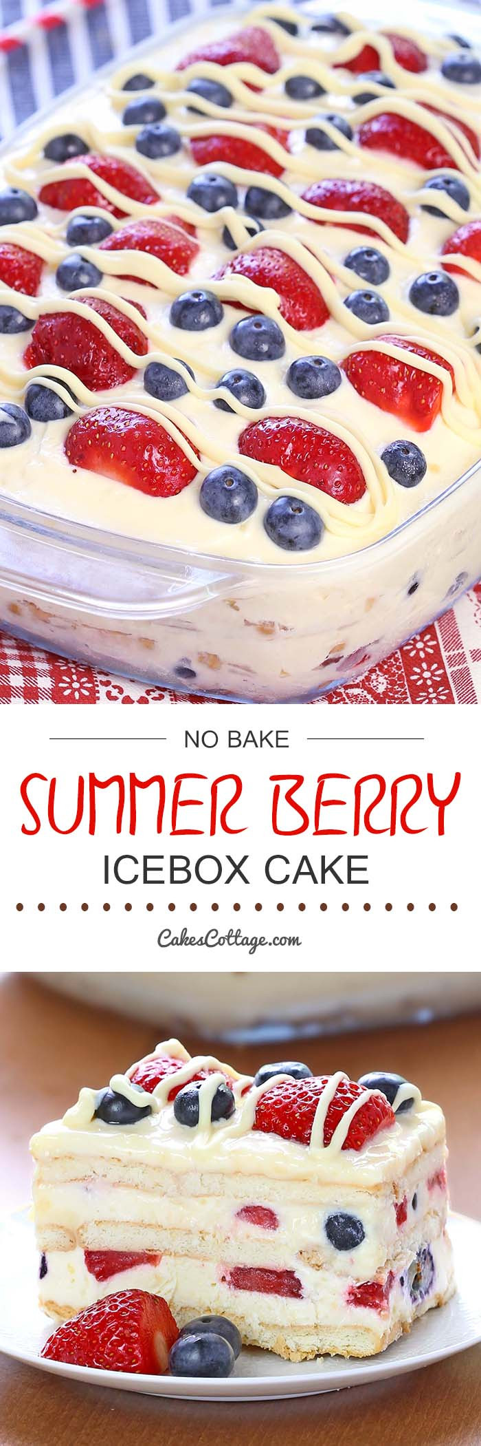 Summer Cake Recipes
 No Bake Summer Berry Icebox Cake Cakescottage