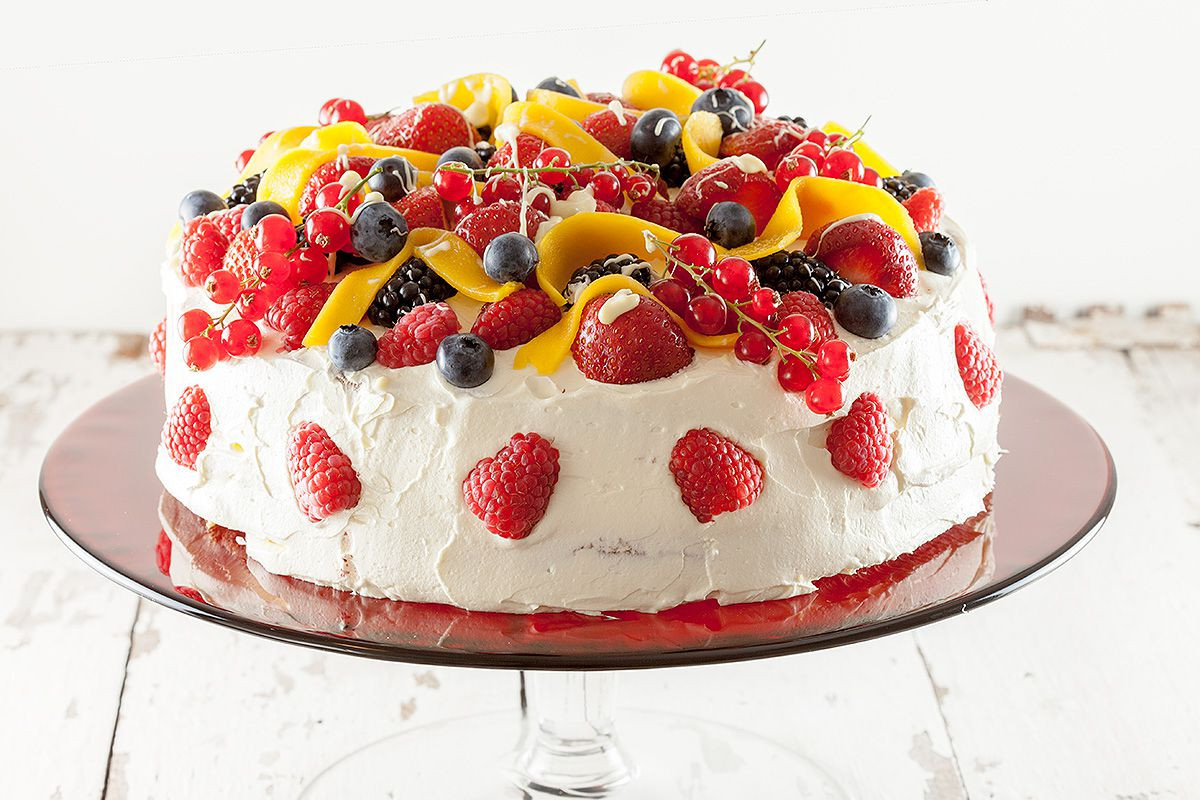 Summer Cake Recipes
 Summer fruit celebration cake ohmydish