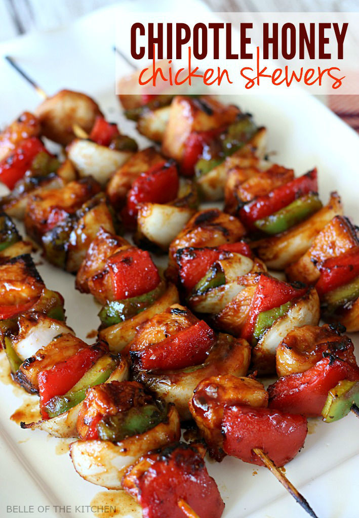 Summer Chicken Dinners
 Chipotle Honey Chicken Skewers Easy Summer Dinner