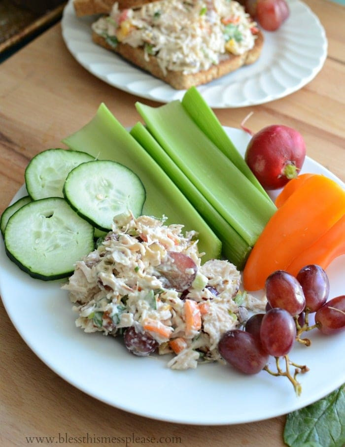 Summer Chicken Salad
 Quick and Easy Summer Chicken Salad — Bless this Mess