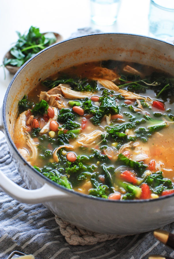 Summer Chicken Soup
 Summer Chicken Soup with Pinto Beans and Corn