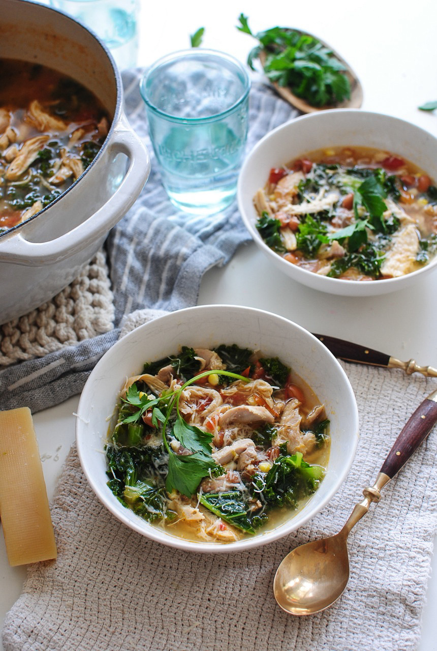 Summer Chicken Soup
 Summer Chicken Soup with Pinto Beans and Corn