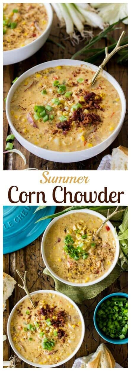 Summer Corn Chowder Recipe
 Summer Corn Chowder & Le Creuset Giveaway Sugar Spun Run